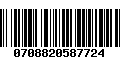 Código de Barras 0708820587724