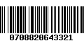 Código de Barras 0708820643321