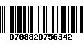 Código de Barras 0708820756342