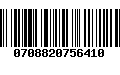 Código de Barras 0708820756410