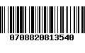 Código de Barras 0708820813540