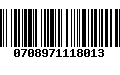 Código de Barras 0708971118013