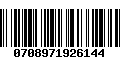 Código de Barras 0708971926144