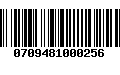 Código de Barras 0709481000256