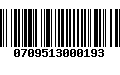 Código de Barras 0709513000193