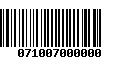 Código de Barras 071007000000