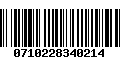 Código de Barras 0710228340214