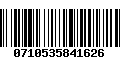Código de Barras 0710535841626
