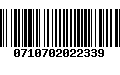 Código de Barras 0710702022339