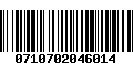 Código de Barras 0710702046014