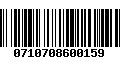 Código de Barras 0710708600159