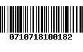 Código de Barras 0710718100182