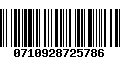 Código de Barras 0710928725786