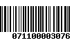 Código de Barras 071100003076