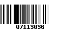 Código de Barras 07113036