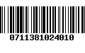 Código de Barras 0711381024010