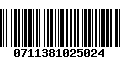 Código de Barras 0711381025024