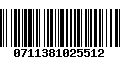 Código de Barras 0711381025512