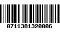 Código de Barras 0711381320006