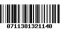 Código de Barras 0711381321140