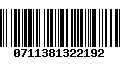 Código de Barras 0711381322192