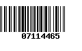 Código de Barras 07114465