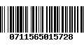 Código de Barras 0711565015728