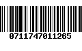 Código de Barras 0711747011265