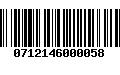 Código de Barras 0712146000058