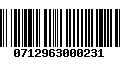 Código de Barras 0712963000231