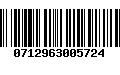 Código de Barras 0712963005724
