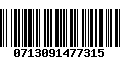 Código de Barras 0713091477315