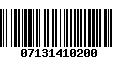 Código de Barras 07131410200