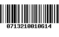 Código de Barras 0713210010614