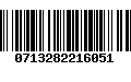 Código de Barras 0713282216051