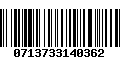 Código de Barras 0713733140362