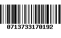 Código de Barras 0713733170192