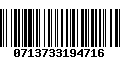 Código de Barras 0713733194716