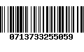 Código de Barras 0713733255059