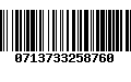 Código de Barras 0713733258760