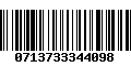 Código de Barras 0713733344098