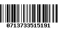 Código de Barras 0713733515191