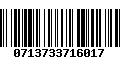 Código de Barras 0713733716017
