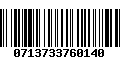Código de Barras 0713733760140