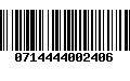 Código de Barras 0714444002406