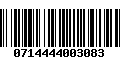 Código de Barras 0714444003083