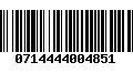 Código de Barras 0714444004851