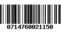 Código de Barras 0714760021150