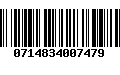 Código de Barras 0714834007479