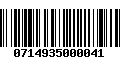 Código de Barras 0714935000041